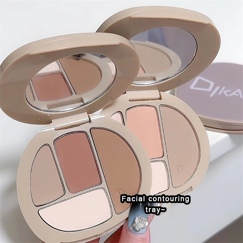 Multifunctional Bronzer Contour Palette Nose Shadow Profile Highlighter Blush Plate Matte Contouring Shading Llluminator Makeup