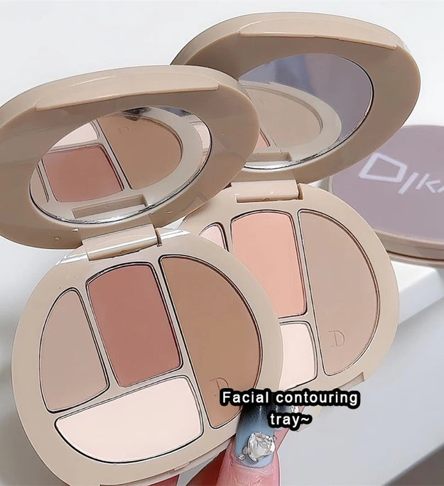 Multifunctional Bronzer Contour Palette Nose Shadow Profile Highlighter Blush Plate Matte Contouring Shading Llluminator Makeup