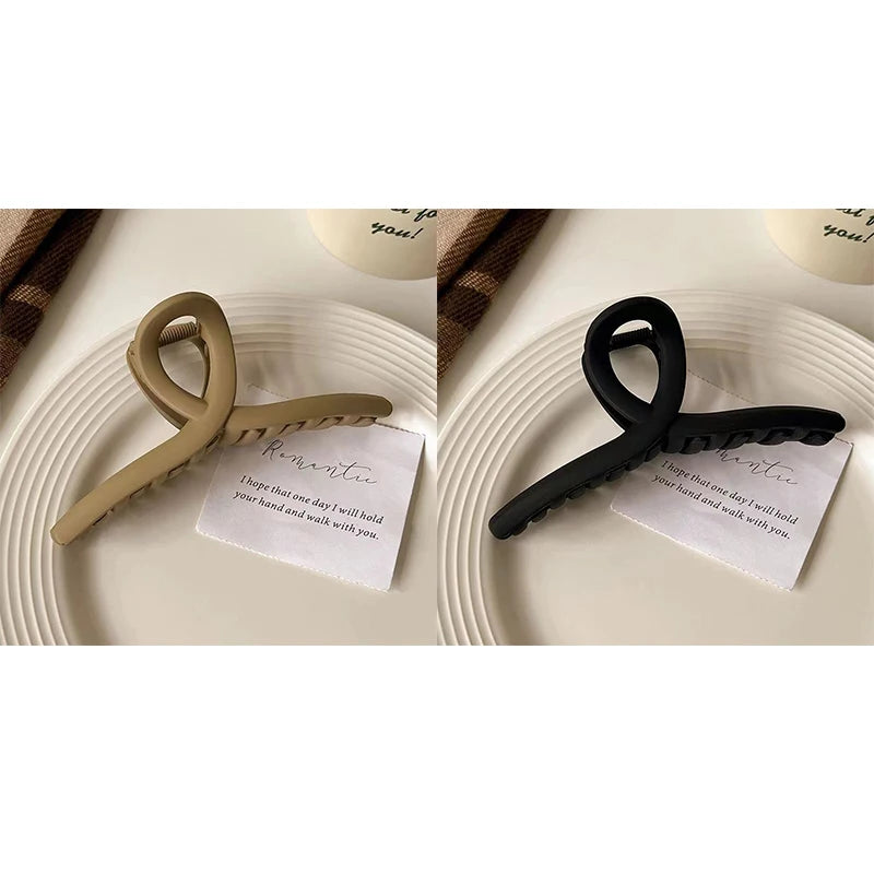 2/4Pcs Women Hair Claw Clip Cross Matte Hairpin Fashion Hairgrips Large Hair Claw Crab Clips Girls Korean Hair Accessories - BlissFully