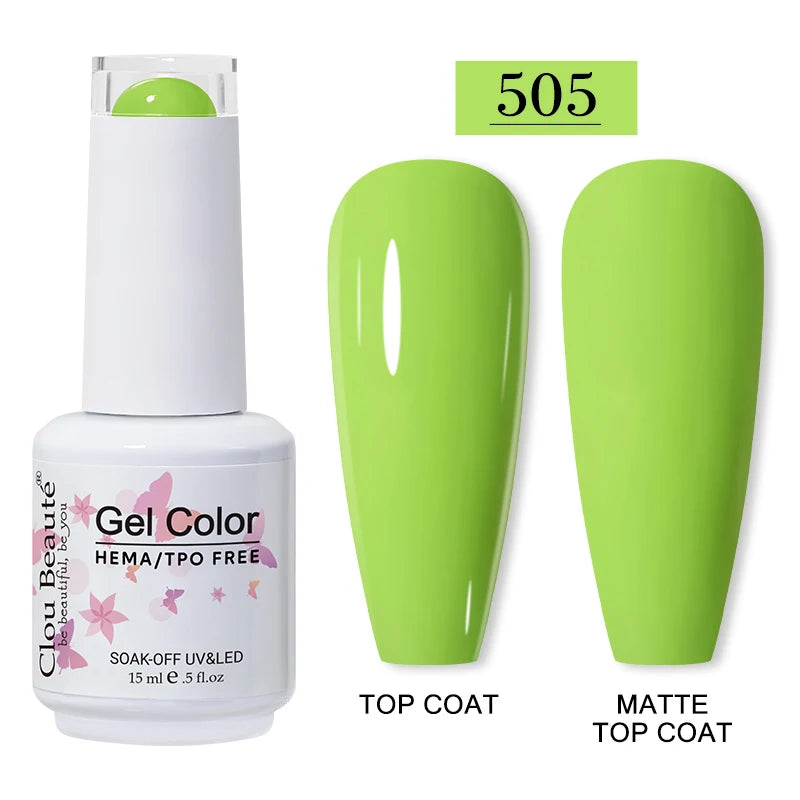 Clou Beaute 15ml HEMA TPO FREE Gel Nail Polish Vernis Semi Permanent UV Nail Art Varnish Lakiery Hybrydowe Manicure Gel Polish
