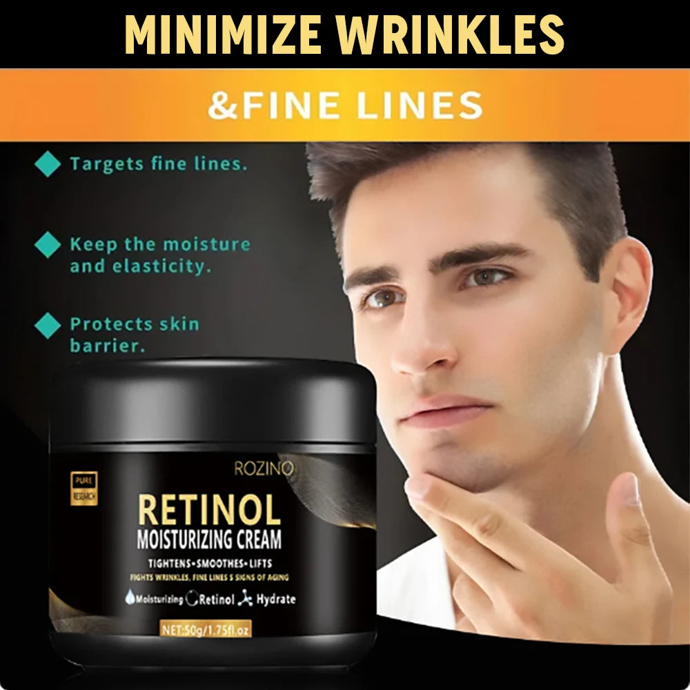 Men's Retinol Face Moisturizer Moisturizing Retinol Cream Anti-Wrinkle Aging Moisturizing Shrink Pores Whitening Smooth Retinol - BlissFully
