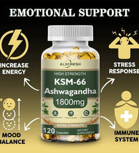 KSM-66 Natural Ashwagandha Capsules Ashwagandha Supplement| 1800mg for Health Support - Plant Based Vegan Gluten-Free - BlissFully