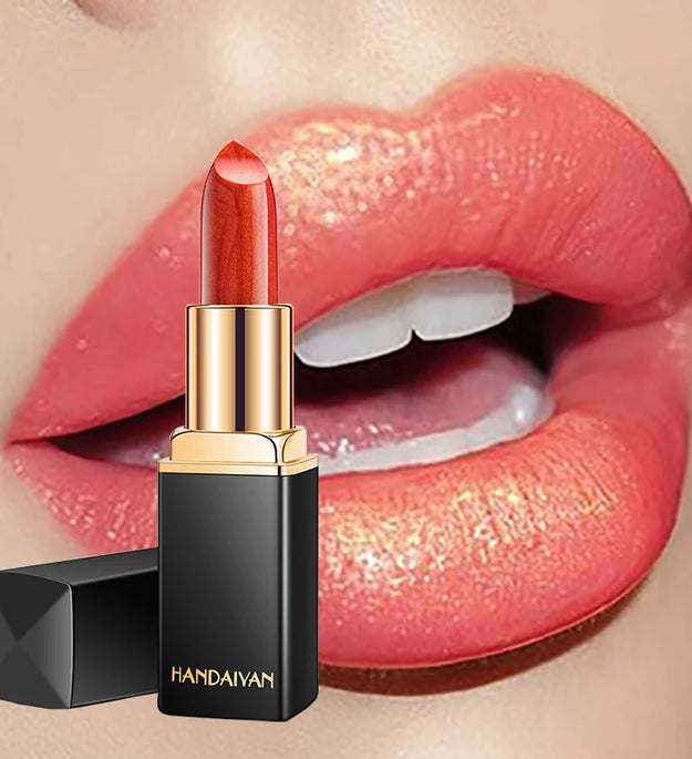Handaiyan Diamond Glitter Lipstick Shimmer Sexy Pigments Makeup Long Lasting Waterproof Profissional