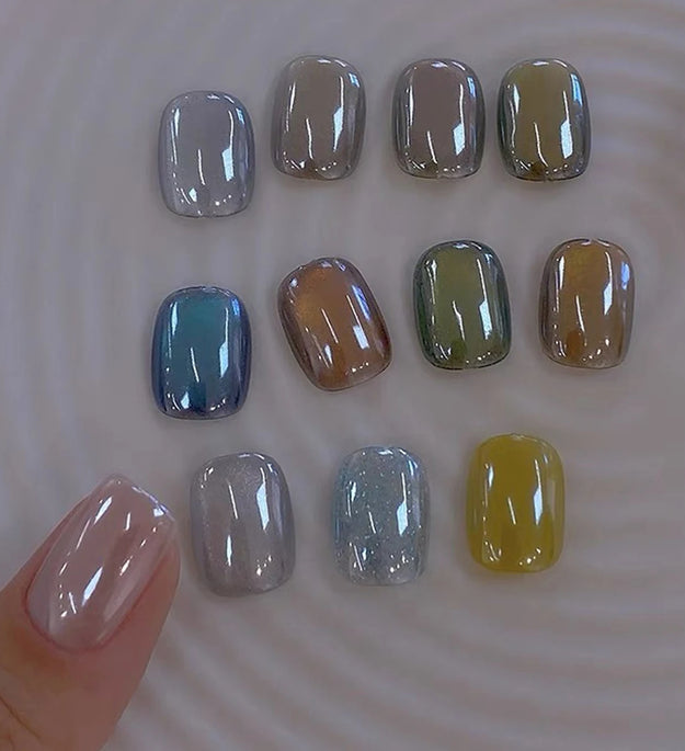 1Jars High-Gloss Plating Aurora Mirror Nail Powder Net0.5g Moonlight Pearl White Rubbing Powder Super-Shiny Manicure Chrome Dust