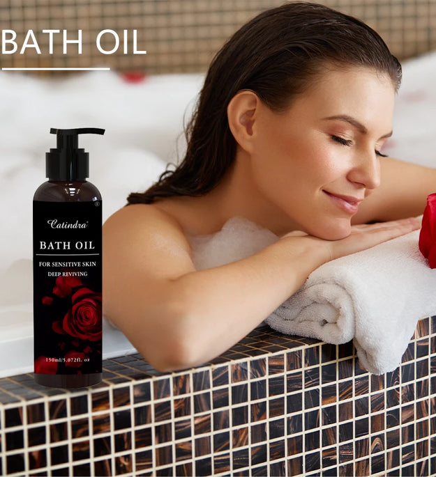 Moisturizing Bath Essential Oil Deep Cleansing Exfoliating Moisturizing Skincare Bath Oil Products to Brighten Skin Stone 150ml