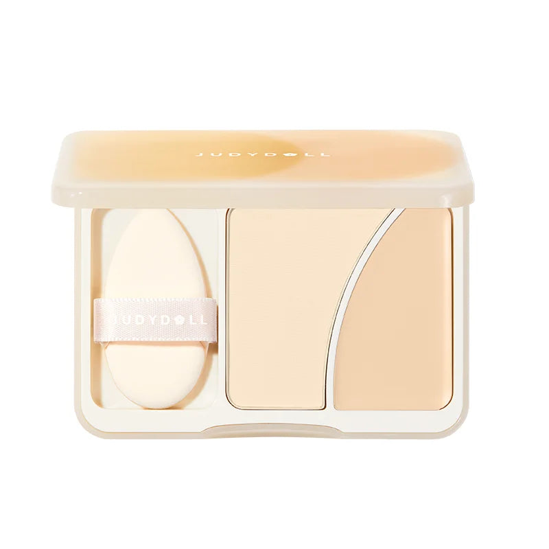 Judydoll Dual-Texture Highlighter Palette, Matte Powder & Cream Highlighter, Face Brightening for Glowing, Radiant Makeup Looks