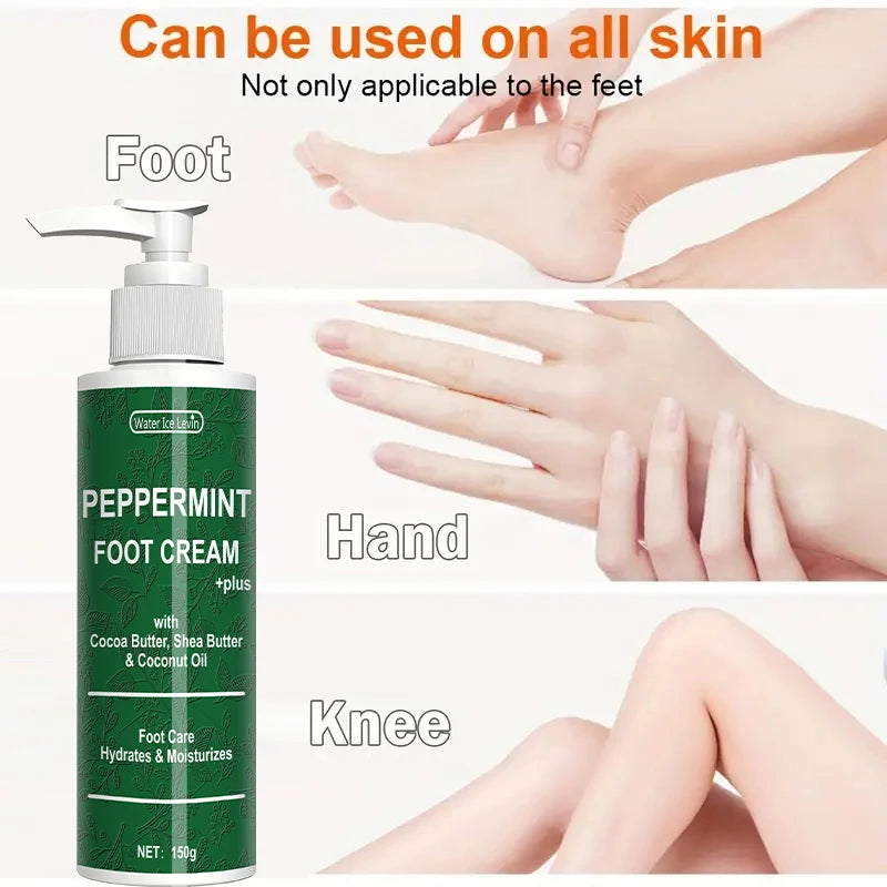 Mint Foot Cream - Moisturizing Skin - Alcohol-Free, Dry Foot Care Cream for Men and Women - Suitable for Dry Feet | Mint Foot Cream