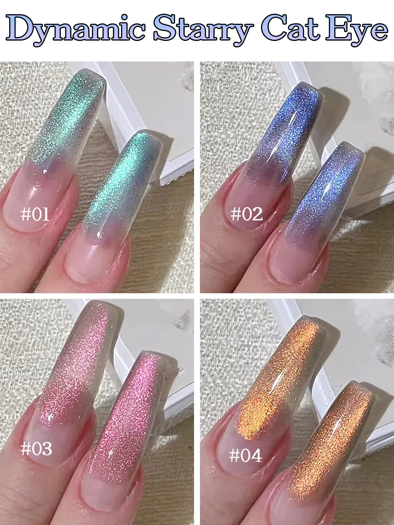 1-21pcs WS Japanese style Sparkling White Gel Nail Polish Fine Sparkling Pink Glitter Cat Eye Nail Gel Nail Art Home DIY