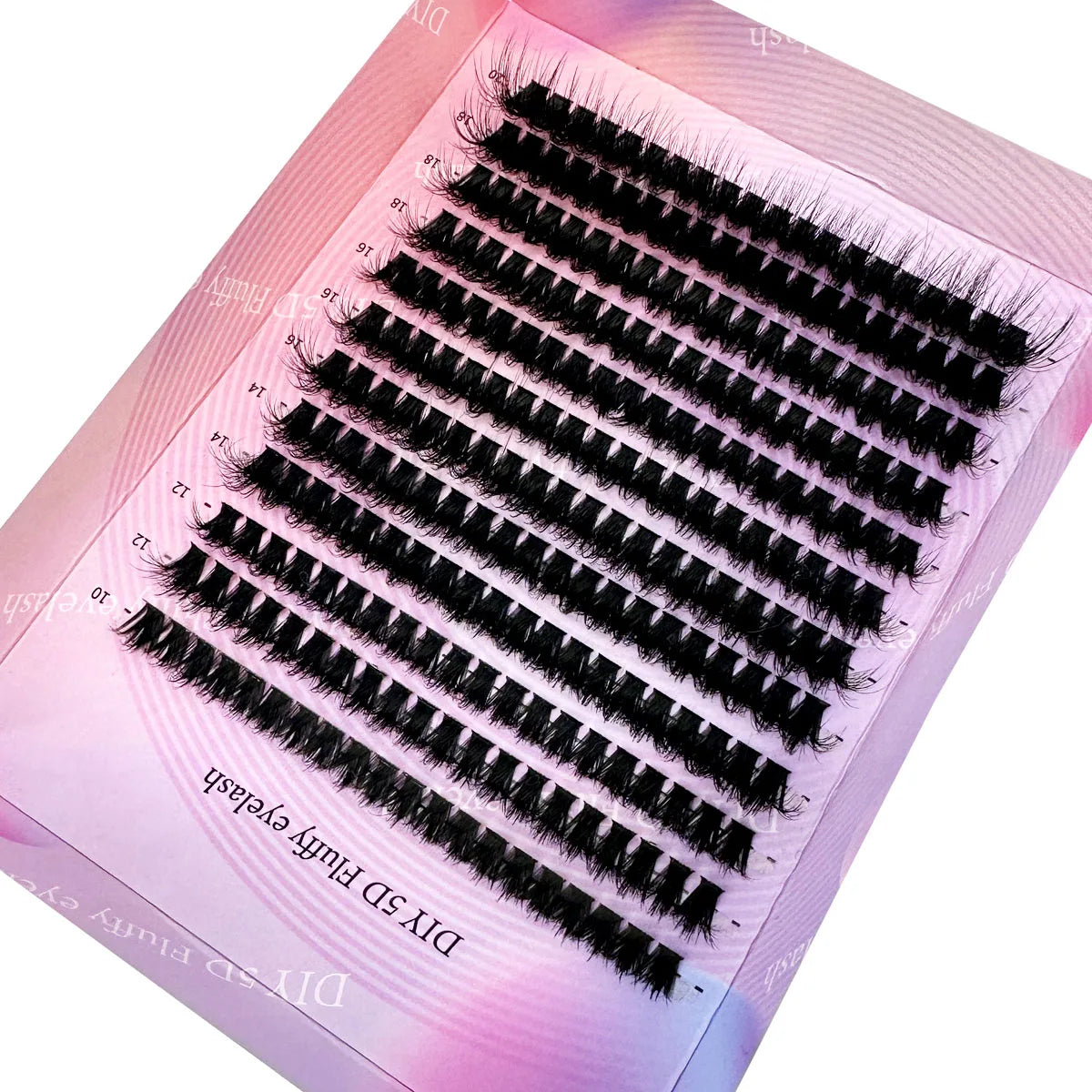DIY5D Fluffy Lash Clusters 100D Thick Eyelash Clusters CC Curl Wispy Individual Lashes 10-20mm Cluster Eyelash Extensions 240pcs