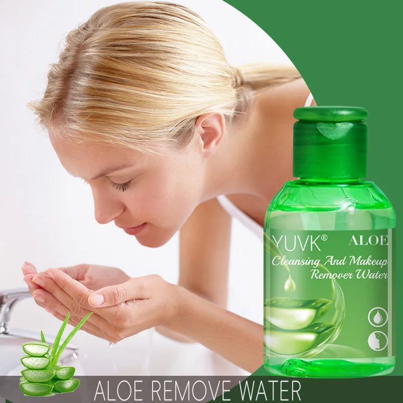 YUVK Aloe Vera Makeup Remover Water, A Gentle and Soothing Facial Cleanser, Suitable For Sensitive Skin.
