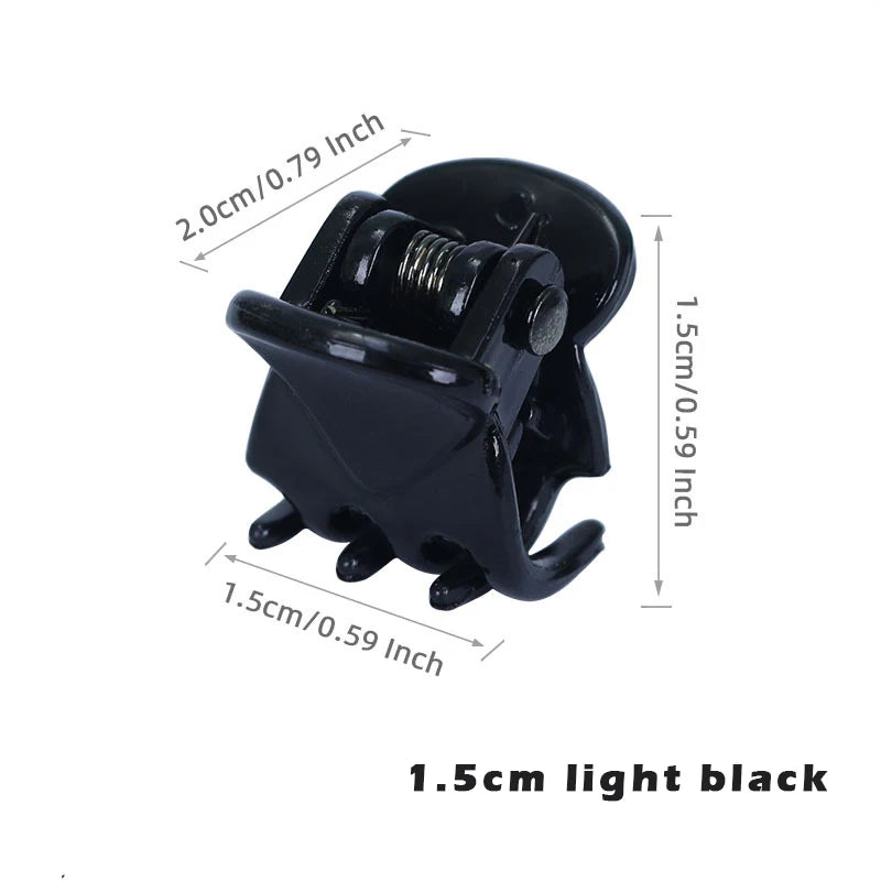 10Pcs/Lot Hair Claw Clips for Women 1.0 1.5cm Small Black Brown Transparent Plastic Mini Claws Kids Hair Styling Accessories