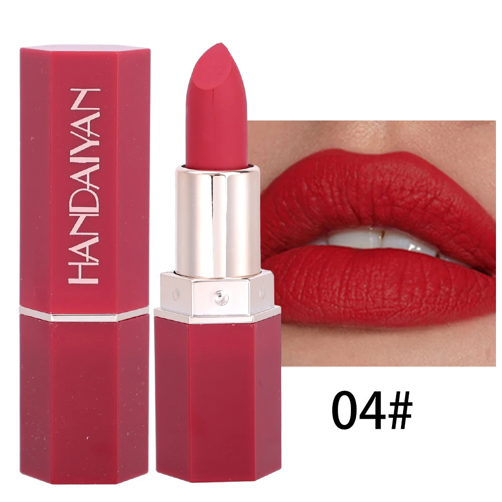 6colors Nude Velvet Lipsticks Waterproof Long Lasting Moisturize Lips Stick Not Fade Sexy Matte Lipstick Lip Gloss Women Makeup