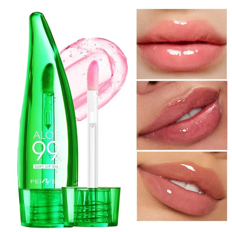 99% Aloe Vera Temperature - changing Lip Balm, Anti - dryness, Long - lasting Moisturizing, Transparent Liquid Lip Care Product