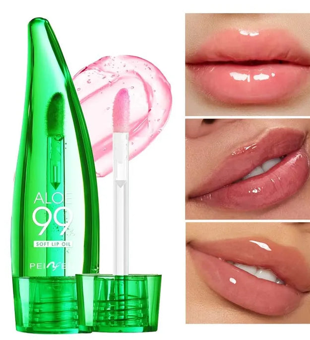 99% Aloe Vera Temperature - changing Lip Balm, Anti - dryness, Long - lasting Moisturizing, Transparent Liquid Lip Care Product