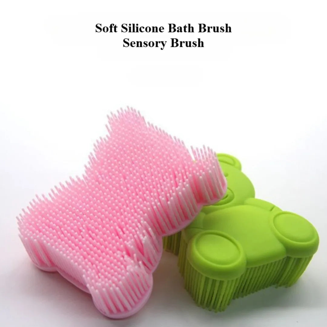 1pc Exfoliating Silicone Bath Brush Cleanser Soft Silicone Body Scrubber Shower Massages Body Care Skin Back Scrub Bathing Tools