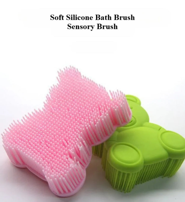 1pc Exfoliating Silicone Bath Brush Cleanser Soft Silicone Body Scrubber Shower Massages Body Care Skin Back Scrub Bathing Tools
