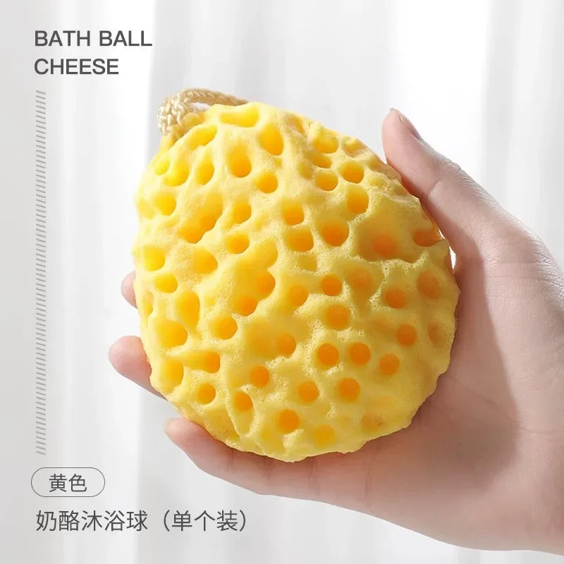 Soft Mesh Shower Sponge Ball Nylon Baby Cleaning Brush Shower Foam Body Cleaner Exfoliating Scrub Shower Ball Bathroom Products