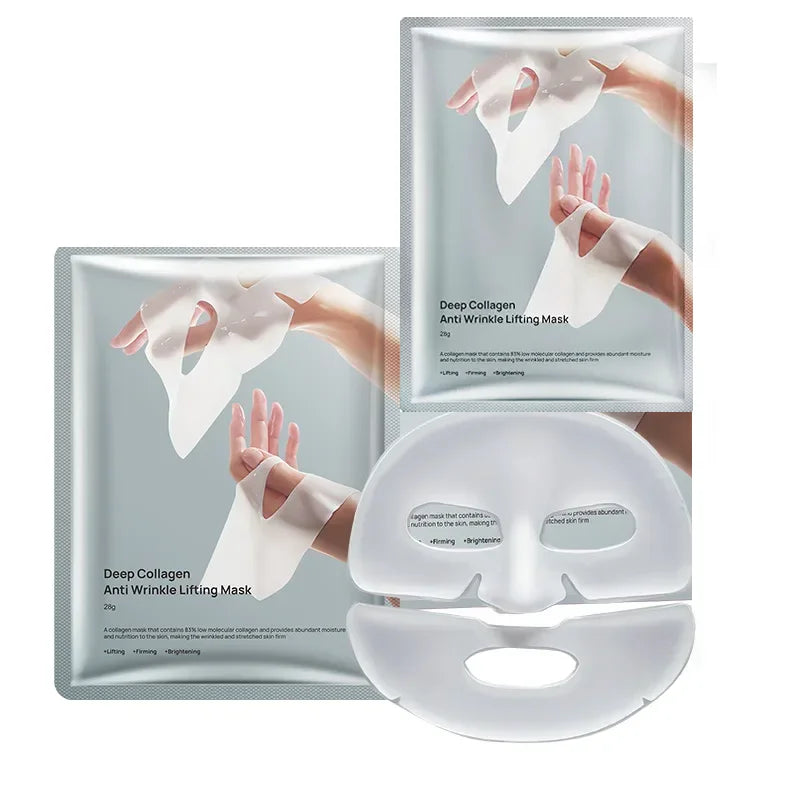 Deep Collagen Anti Wrinkle Lifting Mask Collagen Face Mask Overnight, Deep Collagen Mask for Lifting Firming Moisturizing(5Pack)