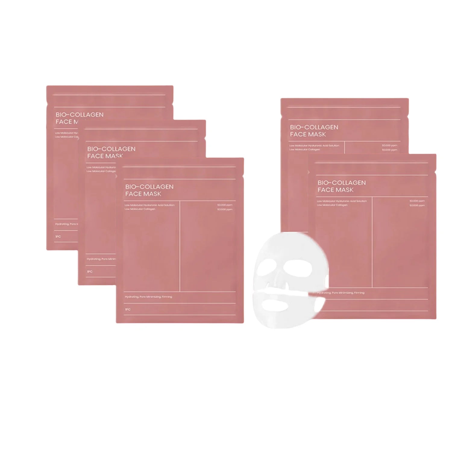 5/10Pcs Bio Collagen Face Mask Shrink Pores Deep Hydrating Overnight Mask Moisturizing Refreshing Brightening Face Skin Care