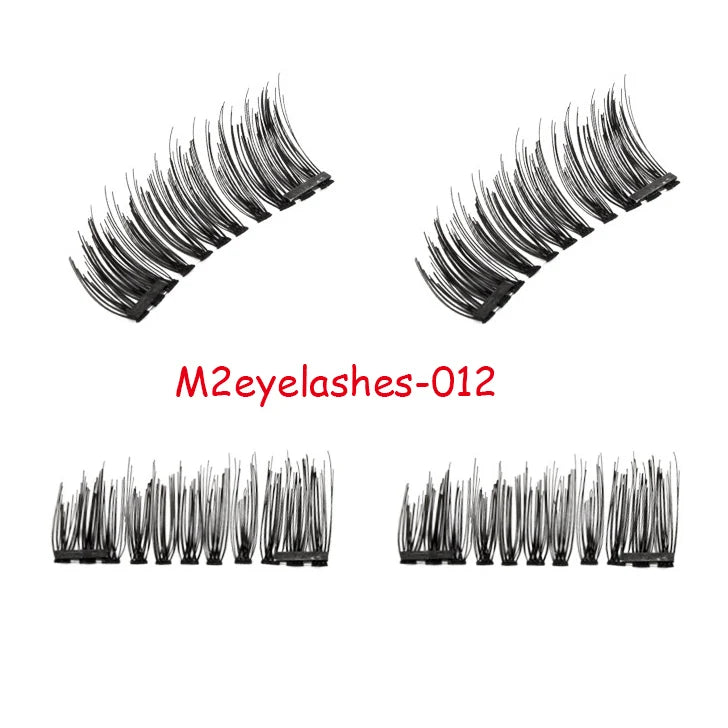 3D Magnetic False Eyelashes Individual Lashes Extension Tools Set Accessories Mink Fake Eyelash Makeup Cosmetics With 2/3 Magnet
