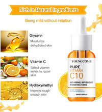 Vitamin C Facial Essence Hyaluronic Acid Dark Skin Brighten Serum Fade Fine Lines Moisturizing Repair Dull Serum Face Skin Care - BlissFully