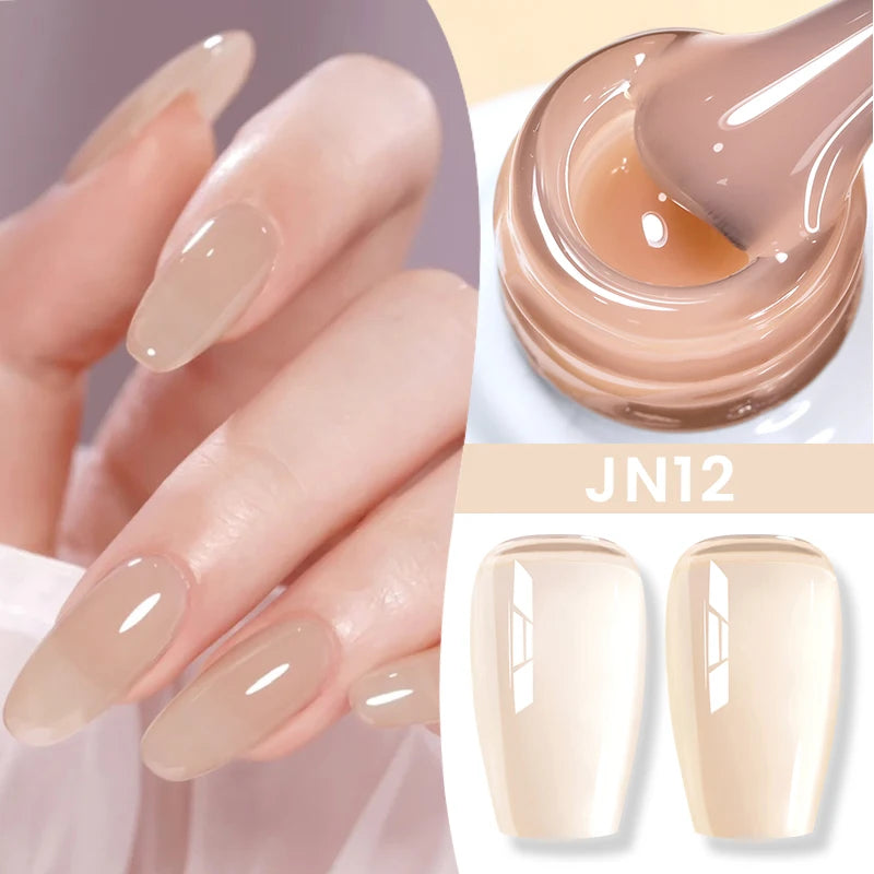 BORN PRETTY 10ml Jelly Nude Gel Nail Polish 50 Colors Semi Transparent Nail Art Nail Supplies Soak off UV LED Nails Gel Varnish