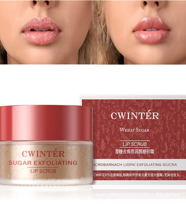 Lip Exfoliator Scrub and Moisturizer, Sugar Scrubs, Overnight Hydration & Softening, Brighten and Dark Lips Soothing Dryness