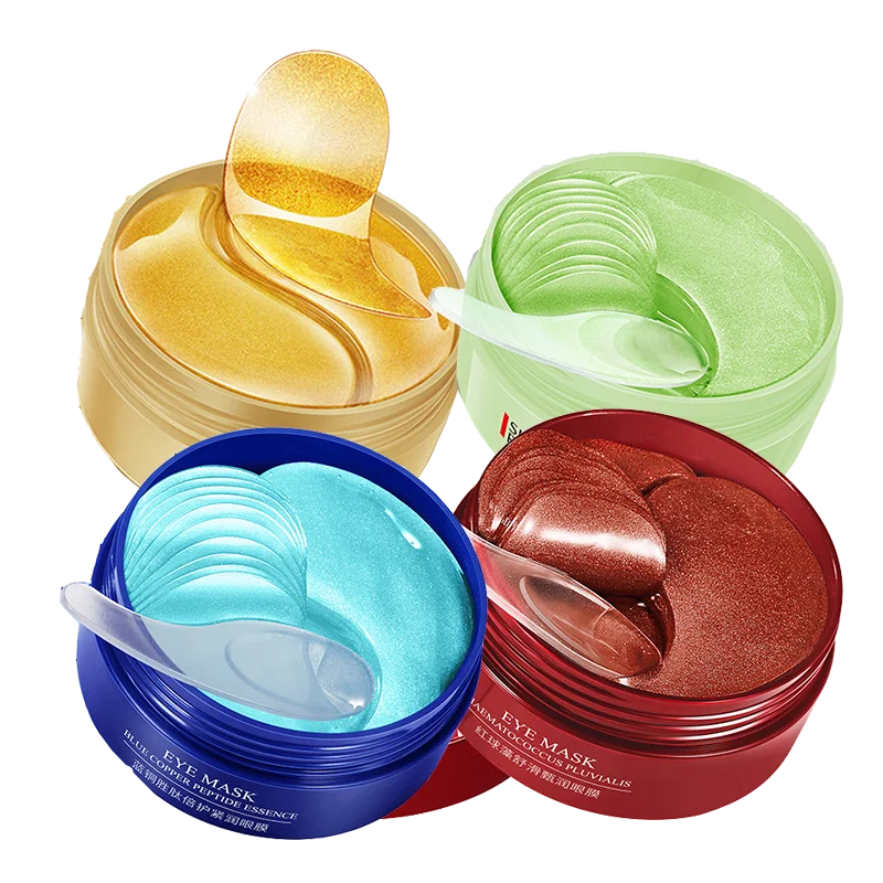 240pcs=120pairs Eye patches Hyaluron Acid & Gold & Seaweed & Black Pearl Hydrating Moisturizing Crystal Collagen Gel Eye Mask