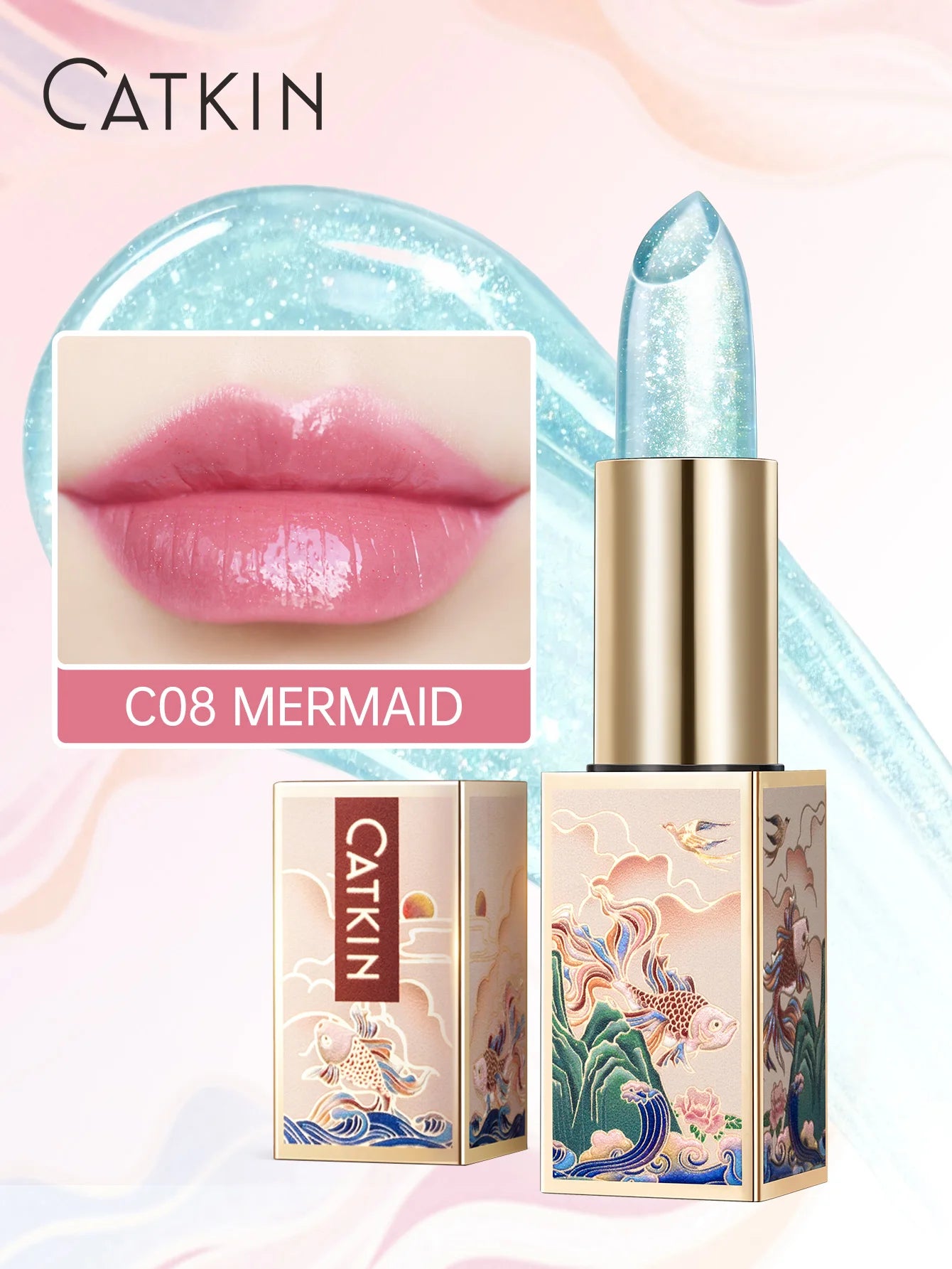 CATKIN SPARKLING LIP BALM MOONLIGHT COLOR-CHANGING LIP STICK - NEW SERIES