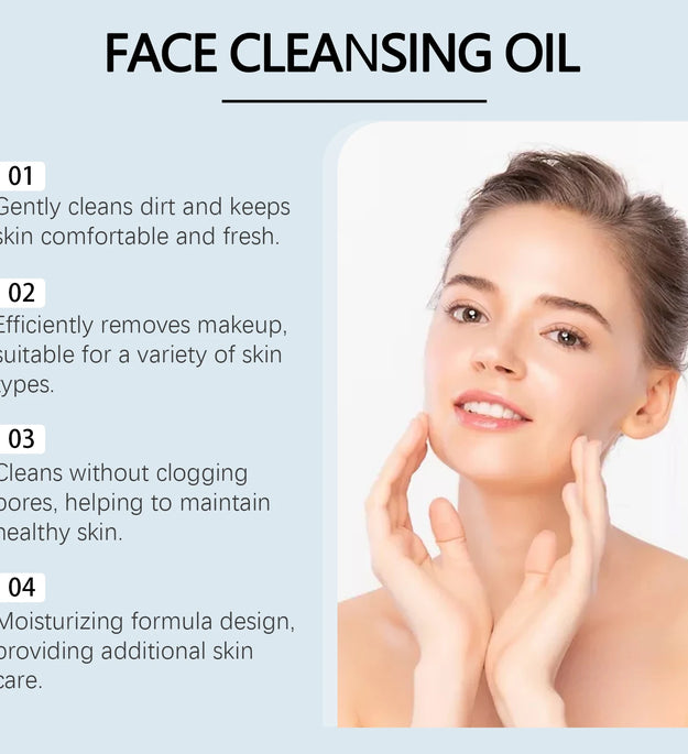 Makeup Remover Oil Purifying Pores Gentle Soothing for Face Eyes Lips Non-Tightening Refreshing Moisturizing Facial Cleanser Oil