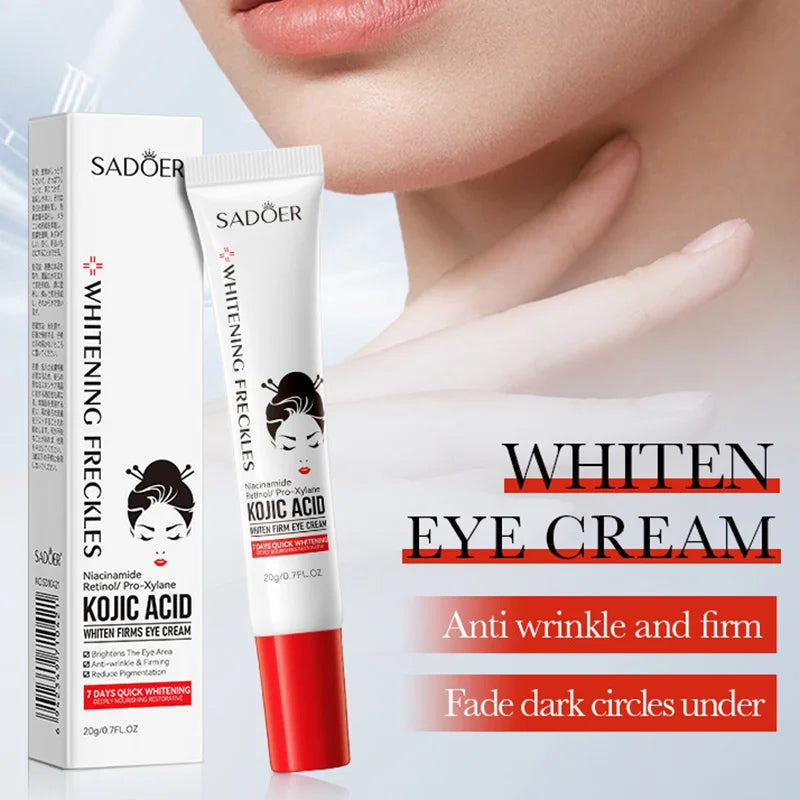 SADOER Kojic Acid Retinol Eye Cream Anti Dark Circles Remove Eye Bags Moisturizing Firming Beauty Eyes Skin Care Products - BlissFully