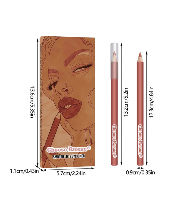 6pcs Lip Liner Pen 6 Colors Waterproof And Sweat-proof Not Easy To Fade Non-stick Cup Nude Lipstick Pencil SET