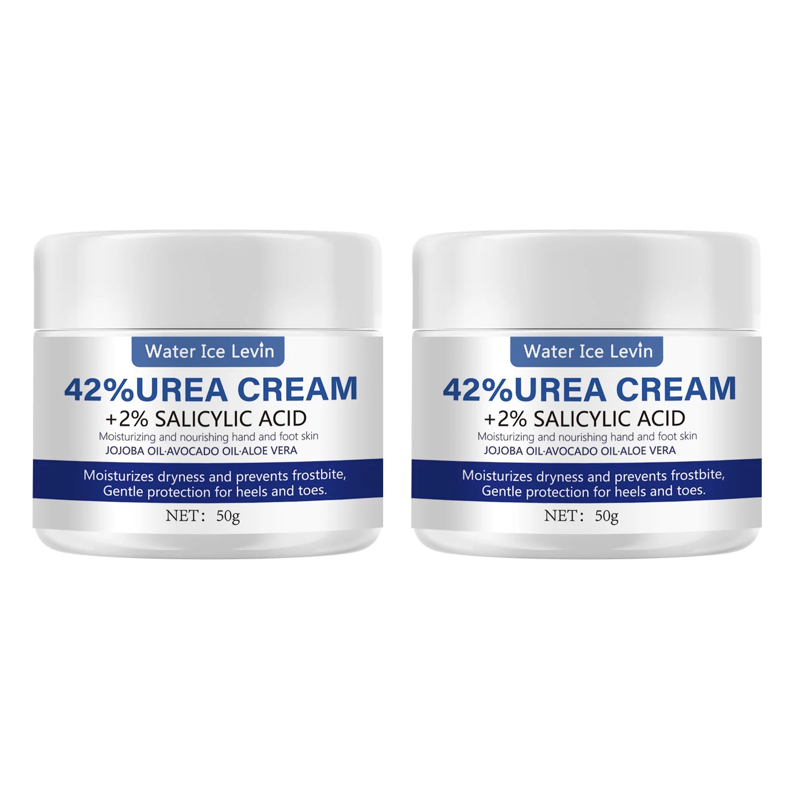 50g Ultra Moisturizing 42% Urea Aloe Vera Foot Cream - gentle exfoliating daily foot moisturizer