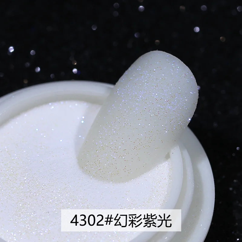 1box Shiny Reflective Diamond Nail Glitter Powder Silver Holographic Micro Drill Dazzling Crystal Gel Polish Manicure Pigment Du