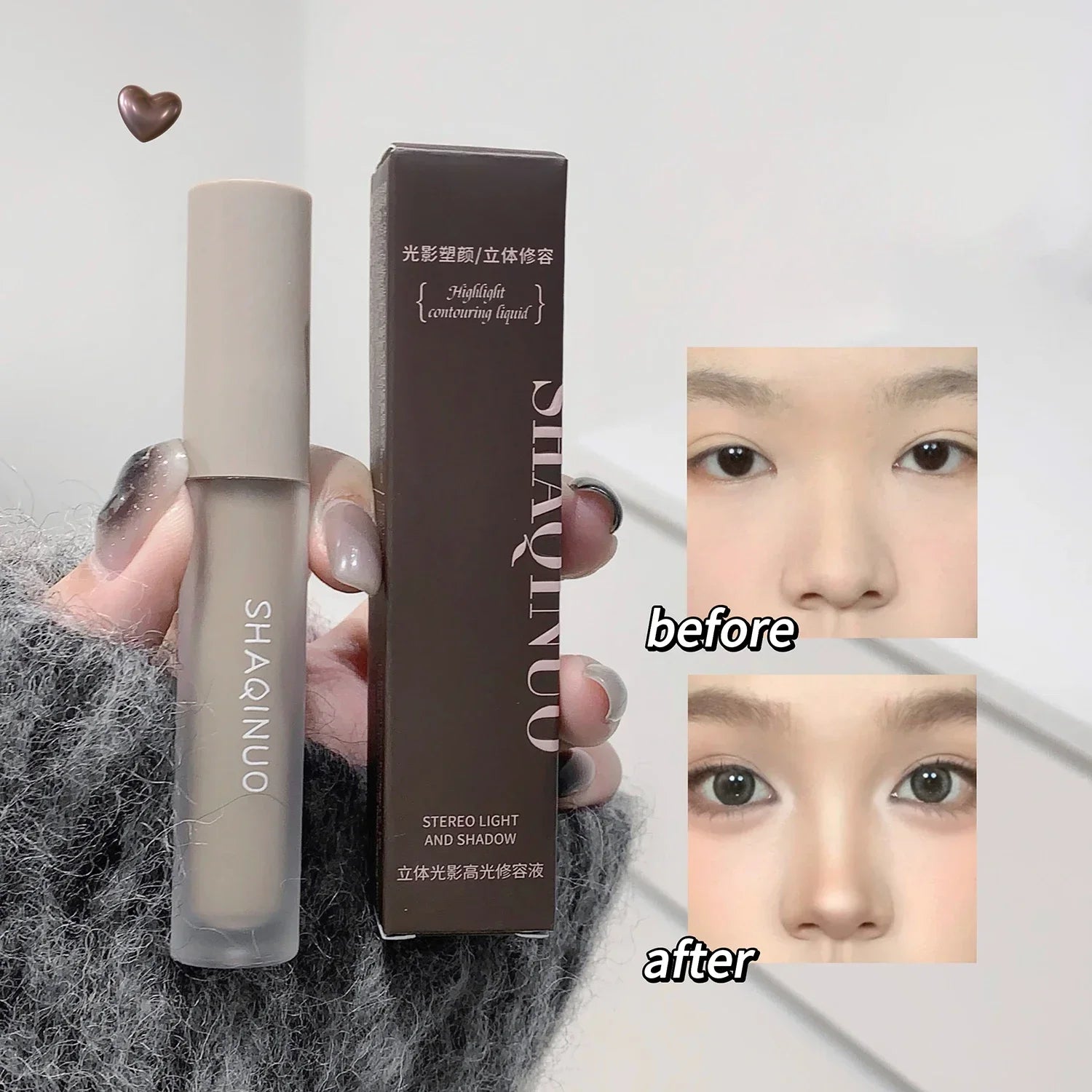 Highlight Contouring Liquid Pen Waterproof Matte Long Lasting Highlighter Smooth Pencil Cosmetics Contouring Shadow Face Makeup