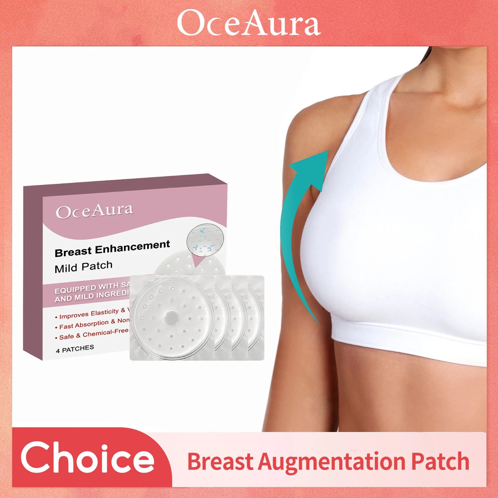 Breast Enlargement Patch Bust Size Up Firming Lifting Boobs Plumping Improve Loose Skin Tightness Women Chest Bigger Growth Care