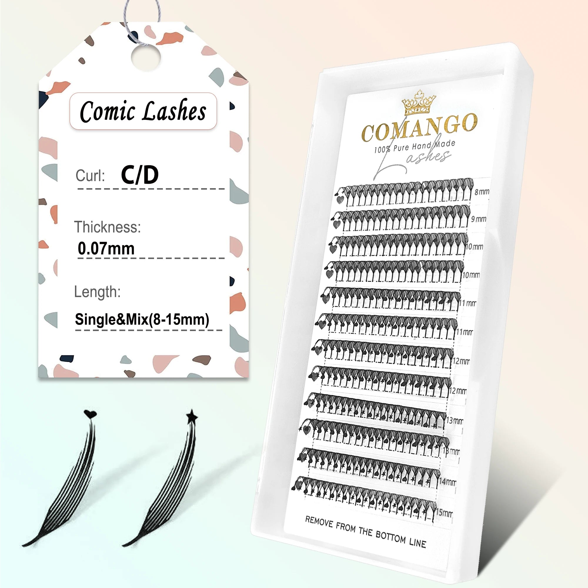 CoMango New Spire Lashes Tower Fans Premade Spikes Eyelash Extensions Single/Mix 8-15mm for Anime Eyelashes Makeup Free Shipping