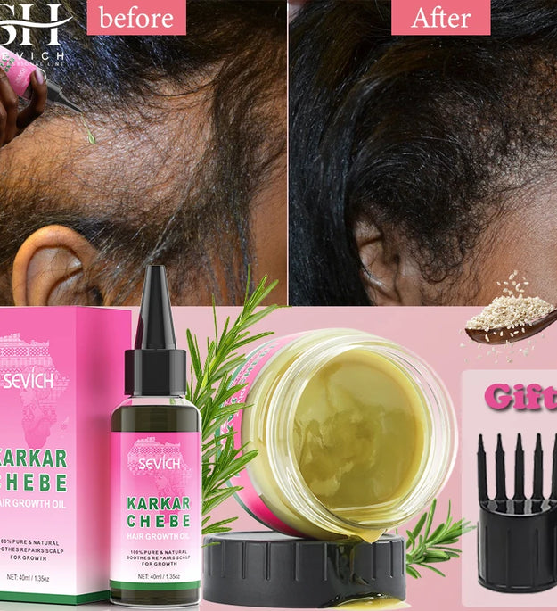 100% Pure Natural Karkar Chebe Oil Batana Butter Hair Growth Oil Rosemary Repair Damaged Hair Treatment Oil Anti-Hair Loss Care