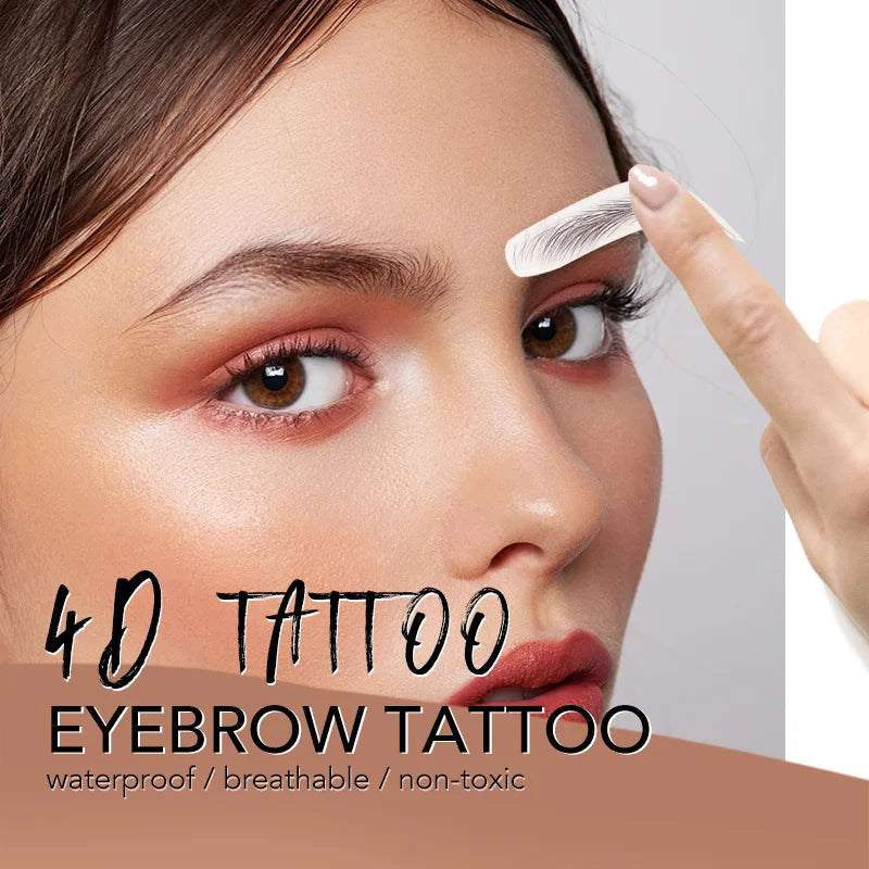 4D Hair Like Eyebrows Makeup Waterproof Eyebrow Tattoo Sticker Long Lasting Natural Fake Eyebrow Stickers Cosmetics 10 pairs 1PC