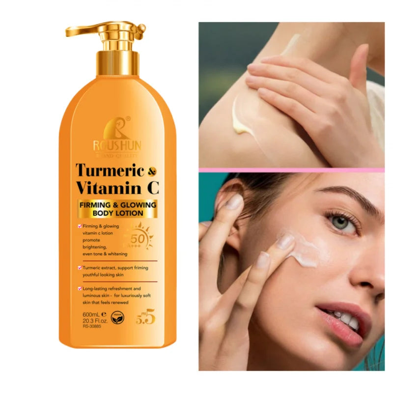 Turmeric VITAmin C Sun Cream SPF50 Body Lotion Sunscreen 2-in-1 Moisturizing Body Lotion Refreshing Moisturizing