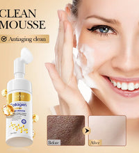 SADOER Collagen Facial Cleanser for Anti Wrinkle Deep Cleaning Mousse Nourishing Moisture Skin Care 120ml - BlissFully