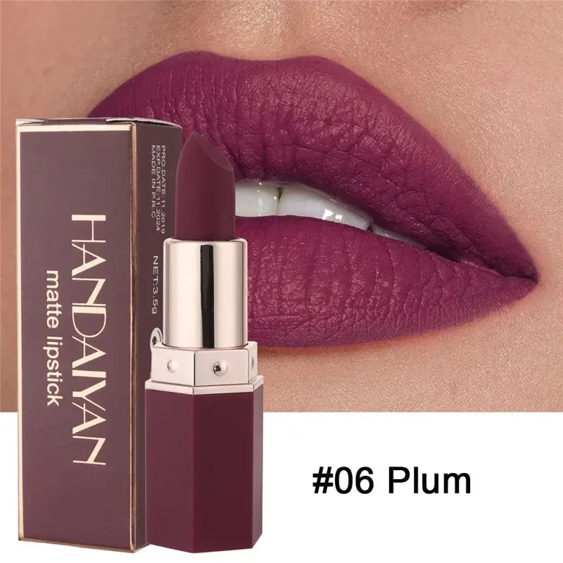 Matte Velvet Lipstick Waterproof Lasting Purple Tint Lip Gloss Non Stick Cup Moisturize Lipstick Not Fading Luxury Lips Makeup