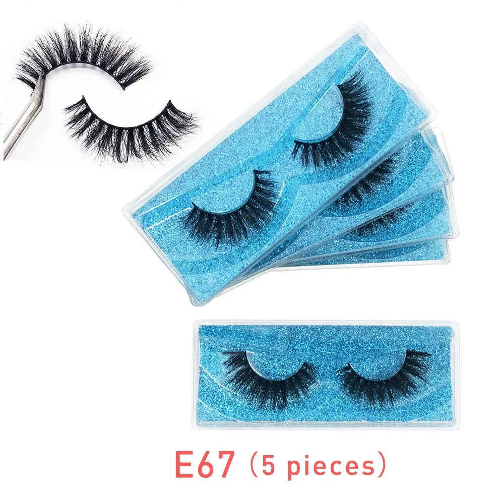 5Pairs 3D Mink Wholesale Eyelashes Lashes Handmade Fluffy Dramatic Lashes Cruelty Free False Eyelashes Makeup Lashes