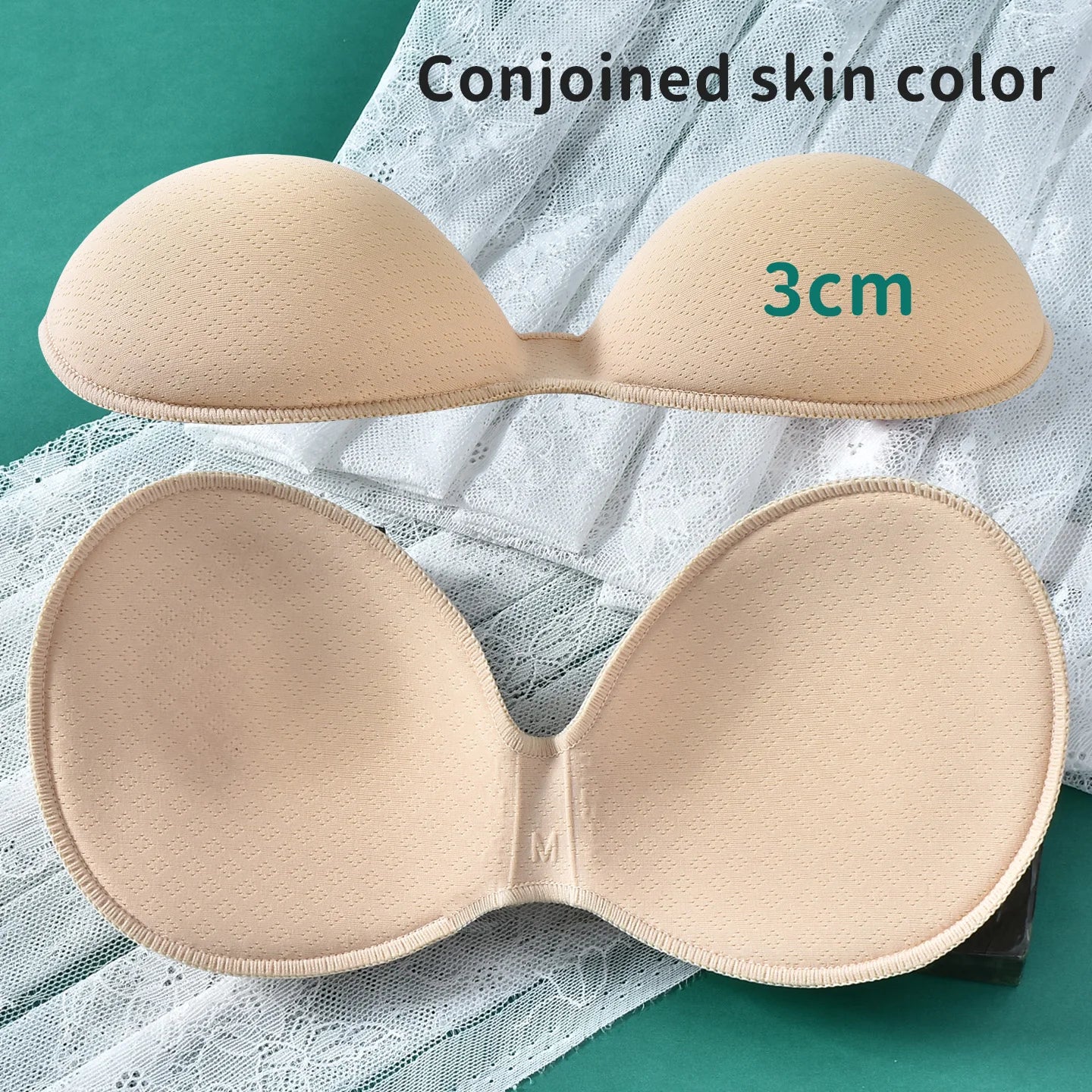 3cm Sexy Thick Latex Breast Pads, Breast Inserts for Lift and Enhancement, Bra Pads for Breast Enlargement, Removable Underwear Breast Accessories Suitable for Swimwear and Bikinis