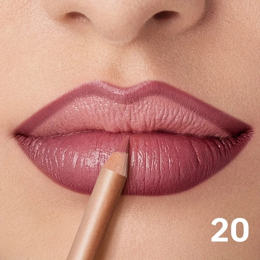 Matte Lip Liner Pencil Nude, Long-Lasting Waterproof, Smudge-Proof, Precise Outline, Smooth Creamy Formula