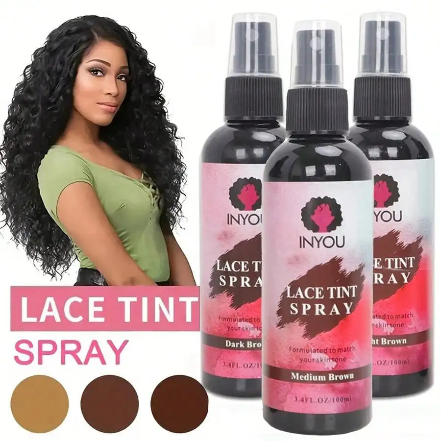Lace Tint Spray For Wigs, Waterproof Lace Tint Melting Mousse Spray Concealer For Lace Closure Front Wigs Toupees - BlissFully