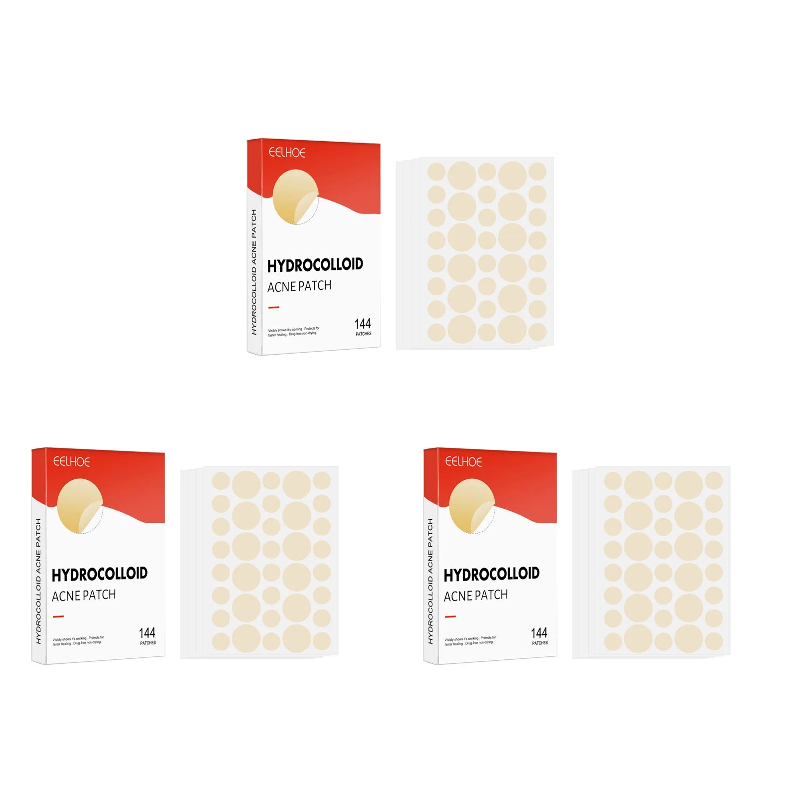 Hydrocolloid Acne Patches 2 Sizes Invisible Makeup-Friendly Pore Care Acne Pimple Patch Breathable for Comedones Treatment - BlissFully