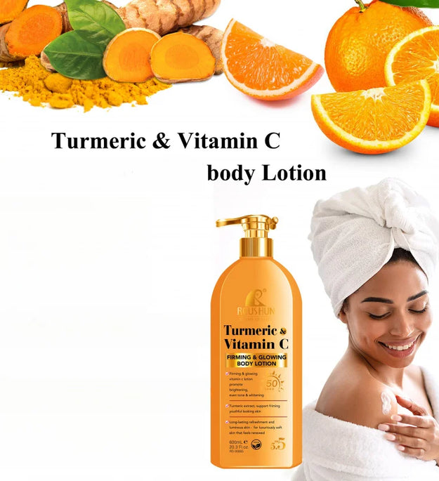 Turmeric VITAmin C Sun Cream SPF50 Body Lotion Sunscreen 2-in-1 Moisturizing Body Lotion Refreshing Moisturizing