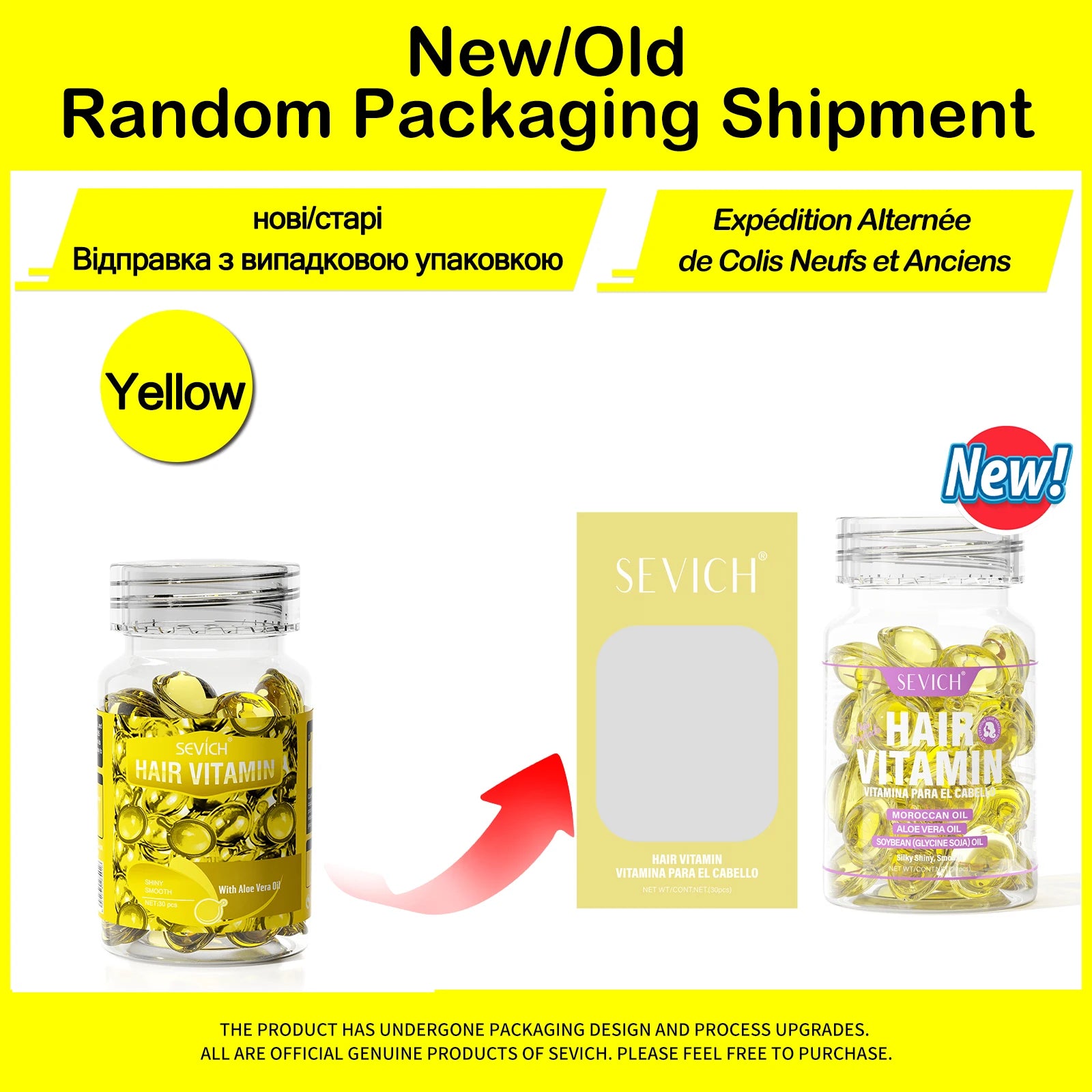 30Pcs Anti Hair Loss Hair Vitamin Capsule Oil Keratin Complex Oil Smooth Silky Hair Serum Hair Mask Repair Frizz Damaged Sevich