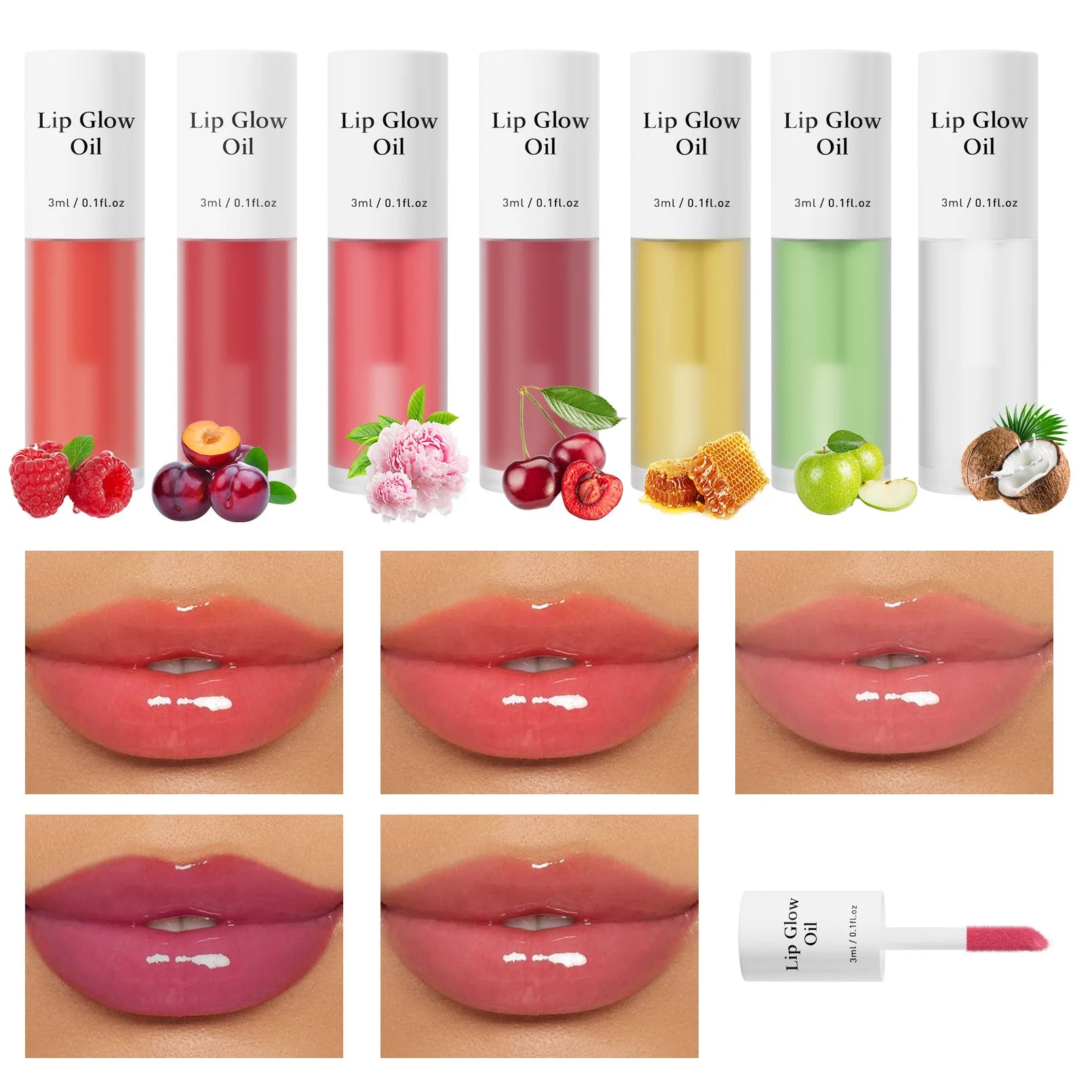 Lip Glaze Lip Oil Moisturizing Shiny Lipgloss Long lasting Makeup Lip Tint Lips Moisturizer Jelly Lipstick Oil Moisturizing Balm
